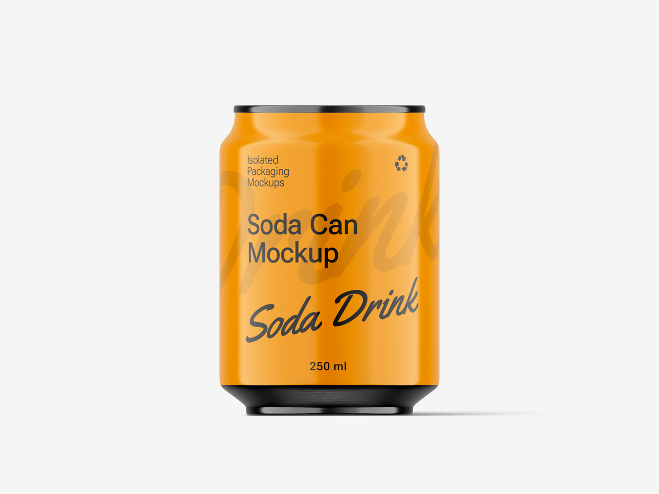 Mini Soda Can Glossy Mockup psd