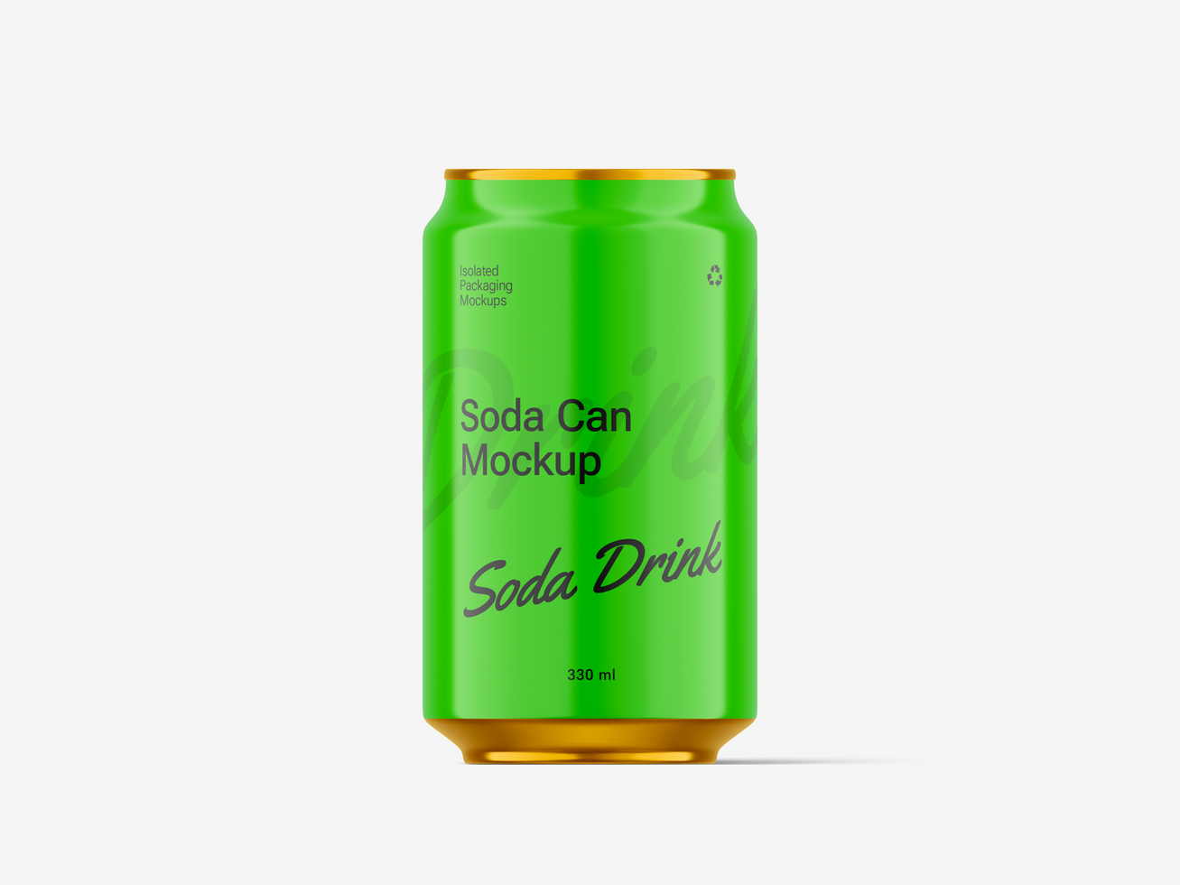 Soda Can Glossy Mockup psd