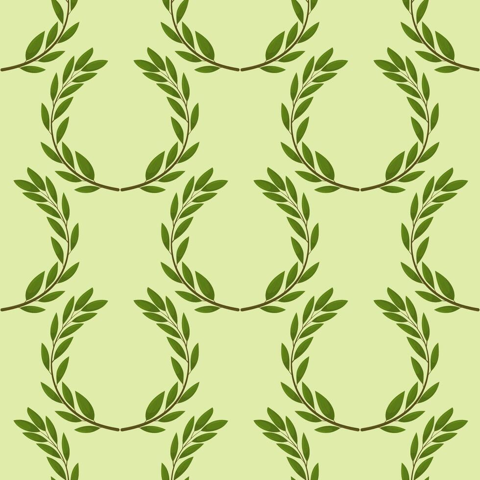 Seamless background with olive leaves. Ideal for printing on fabric or paper. vector