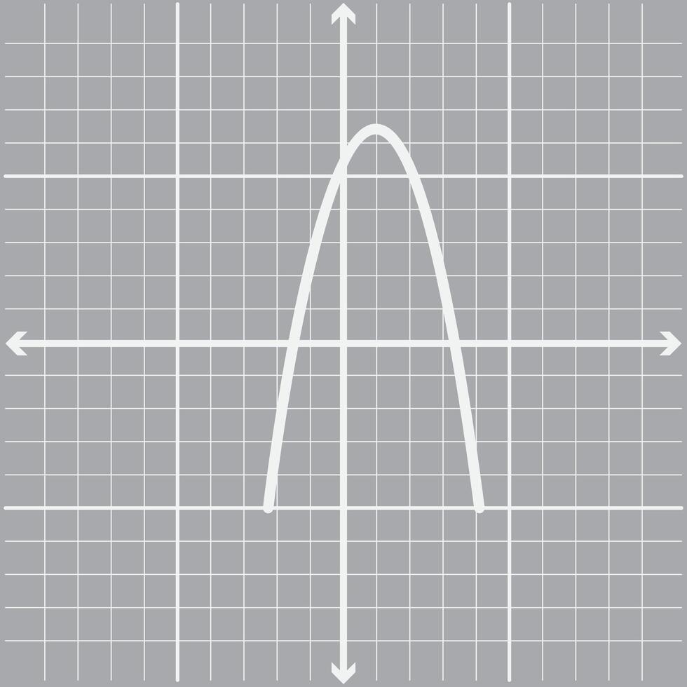 Bell shape curve on graph page of gray color using x and y axis lines for education illustration vector