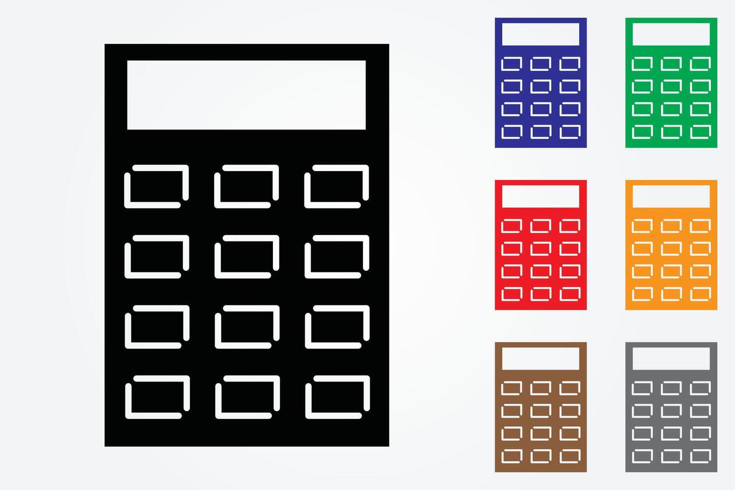 Calculator with different colors on white background for business illustrationCalculator with different colors on white background for business illustration vector