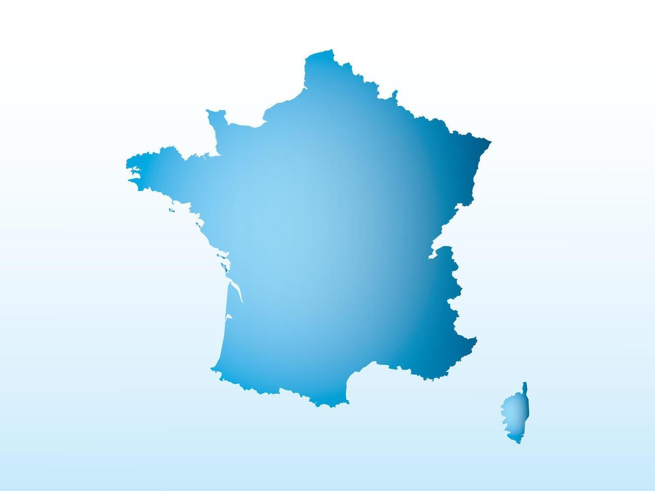 Blue France map ice with dark and light effect on light background illustration vector