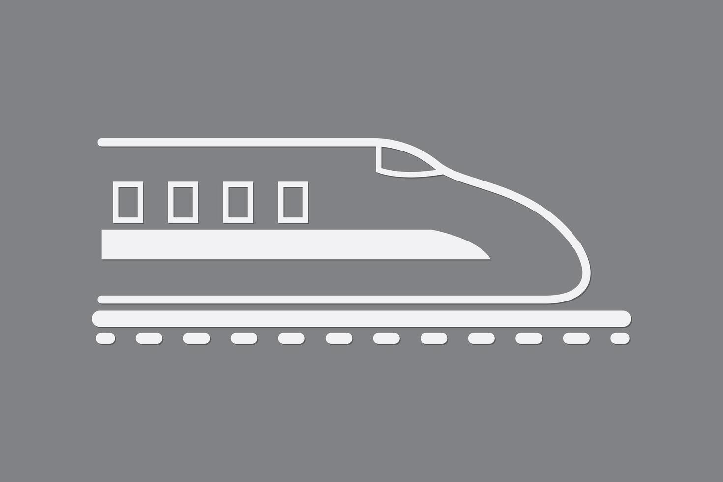 A cool train on rail using white lines on dark background to mean fast delivery system vector
