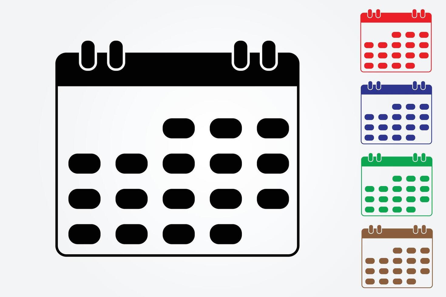 Cool calendar logos with many colors on white background illustration vector