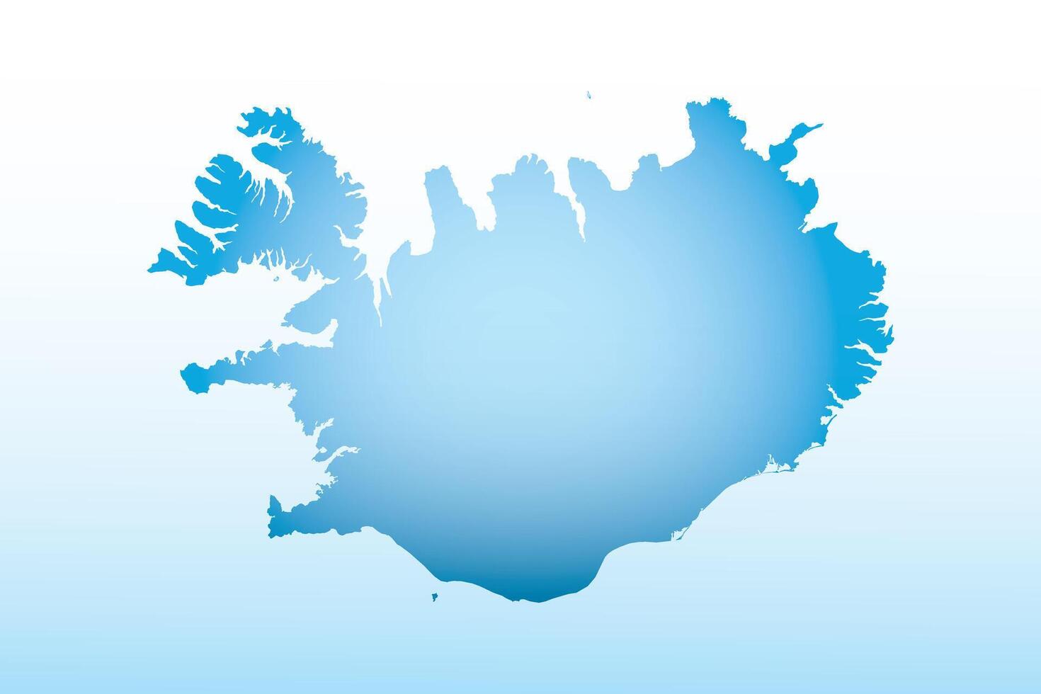 Blue Iceland map ice with dark and light effect on light background illustration vector