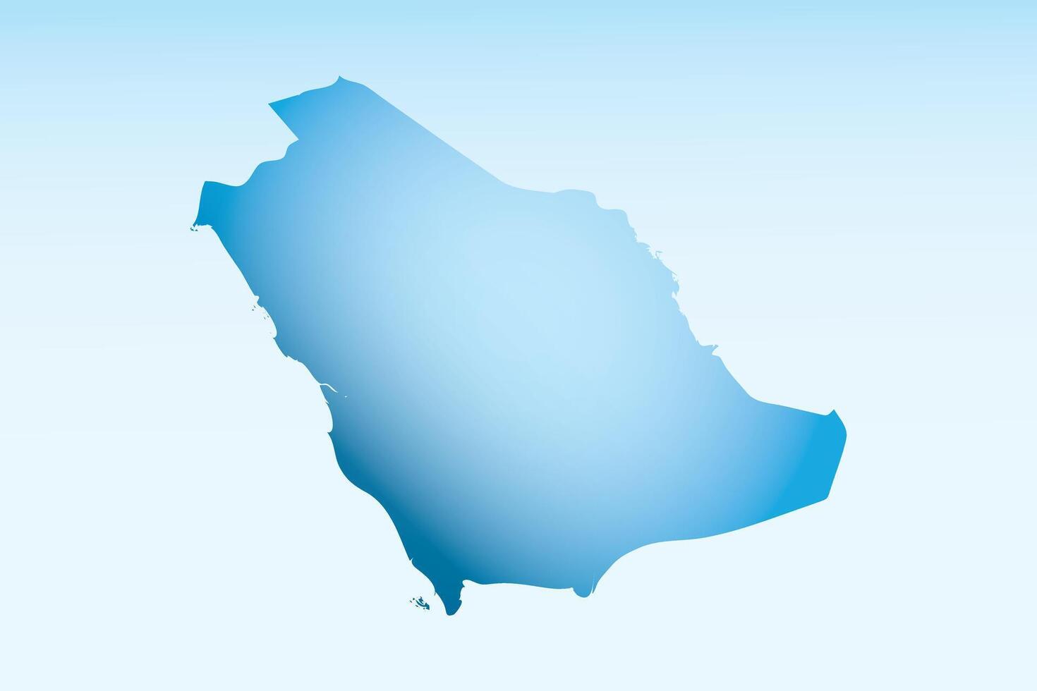 Blue Saudi Arabia map ice with dark and light effect on light background illustration vector