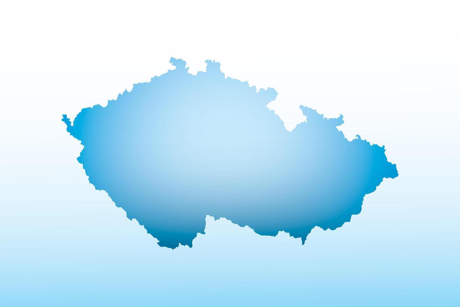 Blue Czech Republic map ice with dark and light effect on light background illustration vector