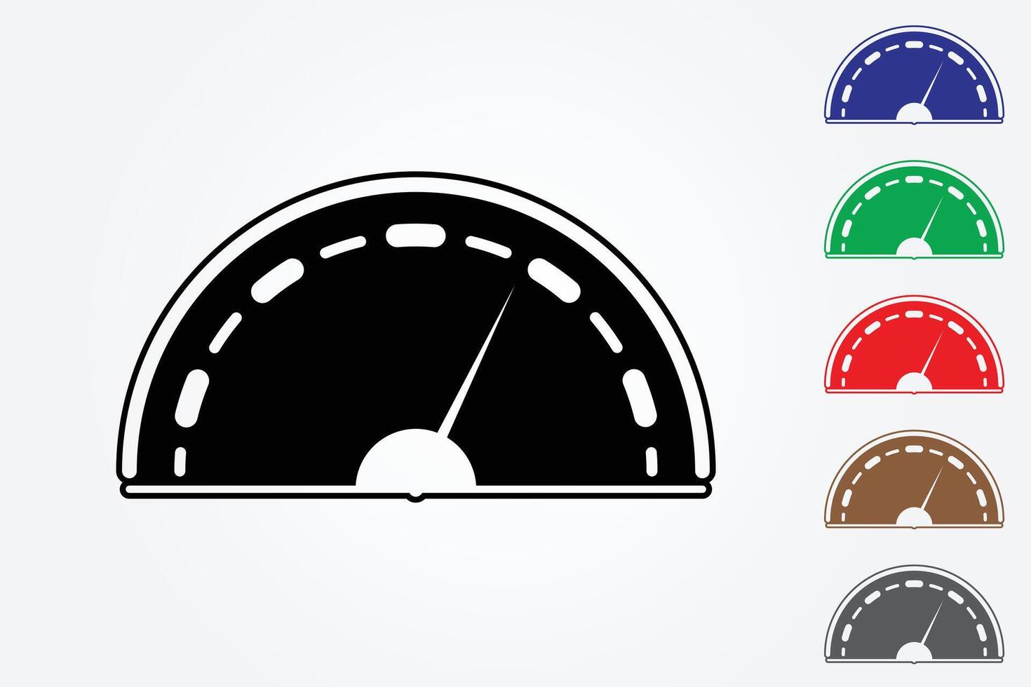 Speedometer icon for measuring speed of vehicle on white background illustration vector