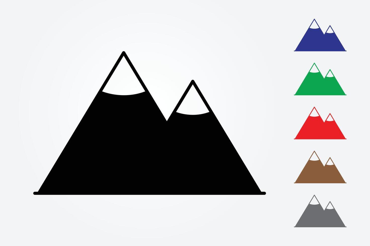 A pair of mountains logo using many color on white background illustration vector