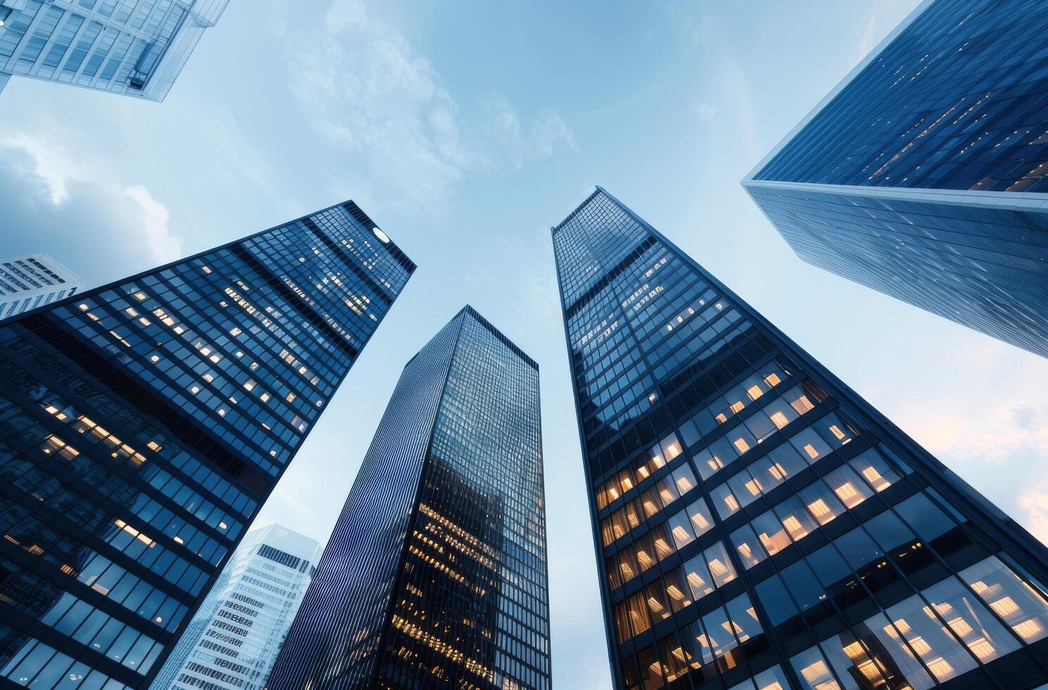 Skyscrapers Reaching for the Sky in Urban Landscape During Daytime photo