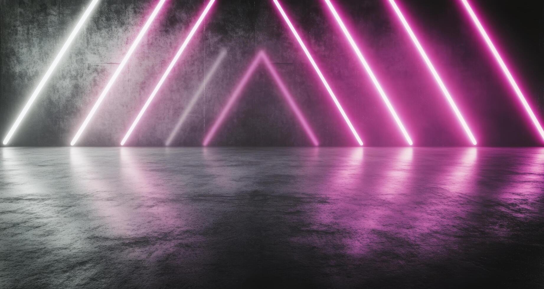 Dynamic light beams create an artistic display in a dark environment photo
