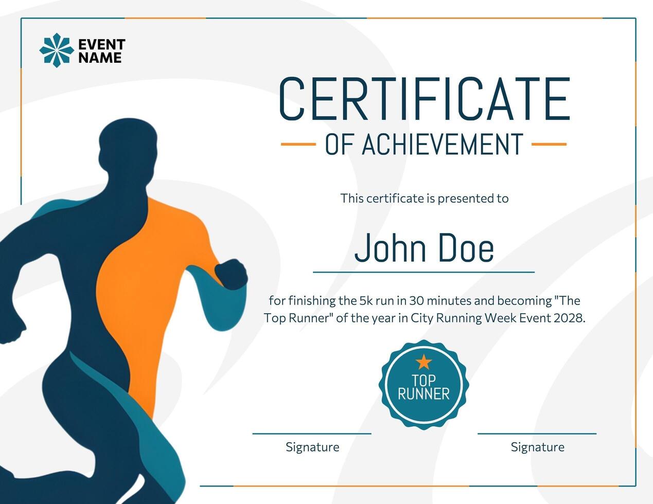 Sport Award Certificate template