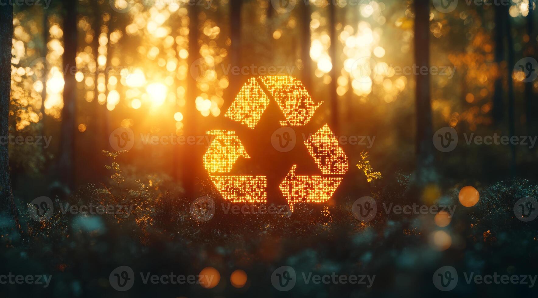 This vibrant representation of the circular economy through the recycle symbol highlights the need for sustainable practices and reusing renewable resources for the planets betterment photo
