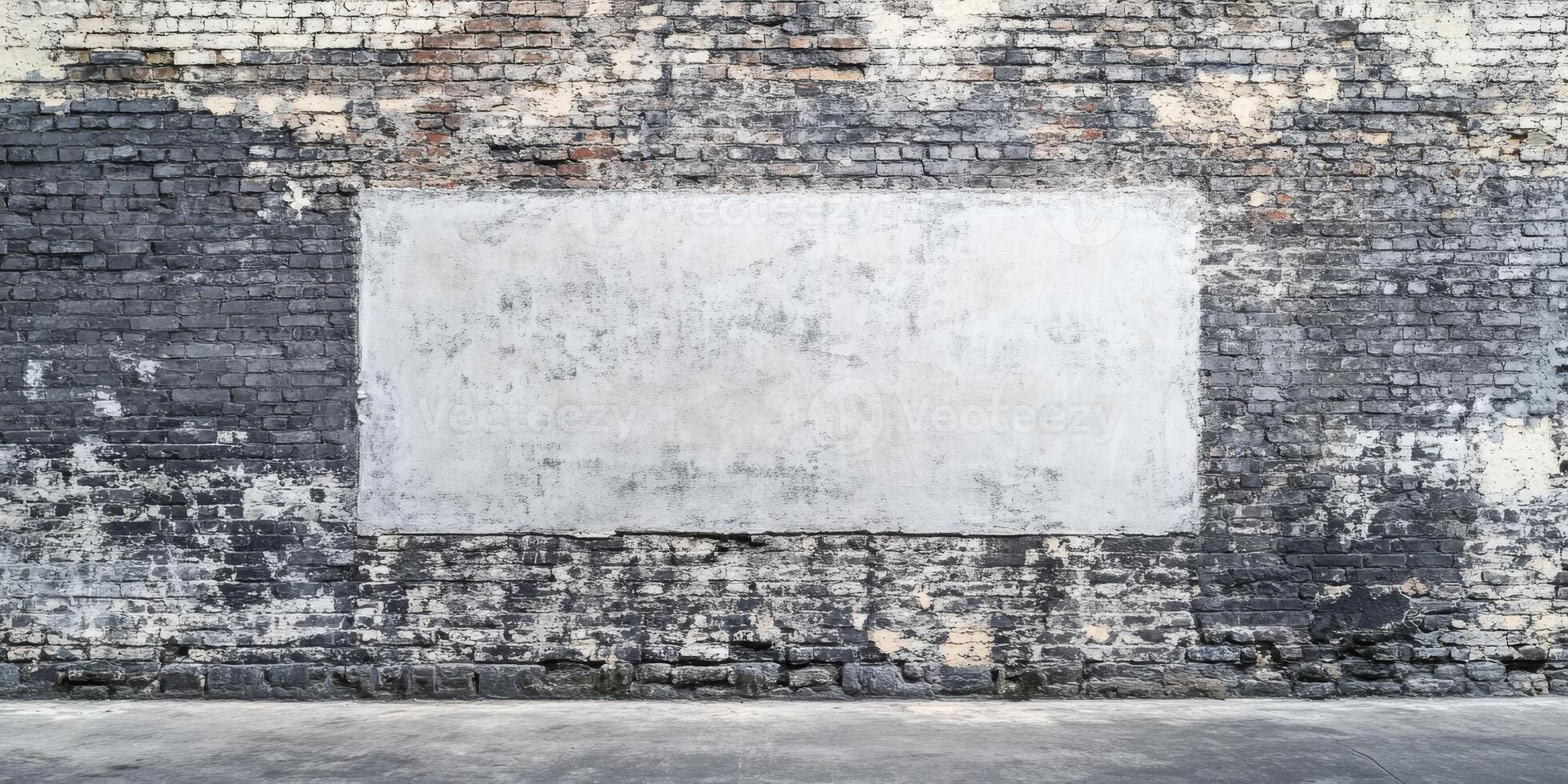 A rustic and weathered wall with a sizable blank space that is perfectly suited for incorporating your own text or graphics. This backdrop is ideal for various advertising or artistic projects photo