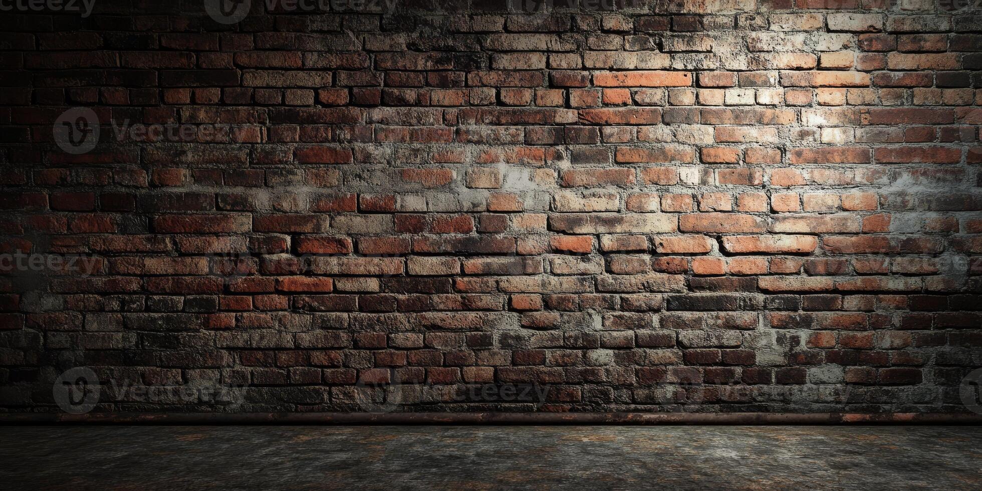 A beautifully textured and visually appealing brick wall that offers ample space for incorporating various text or design elements, providing a stunning backdrop for your creative projects photo