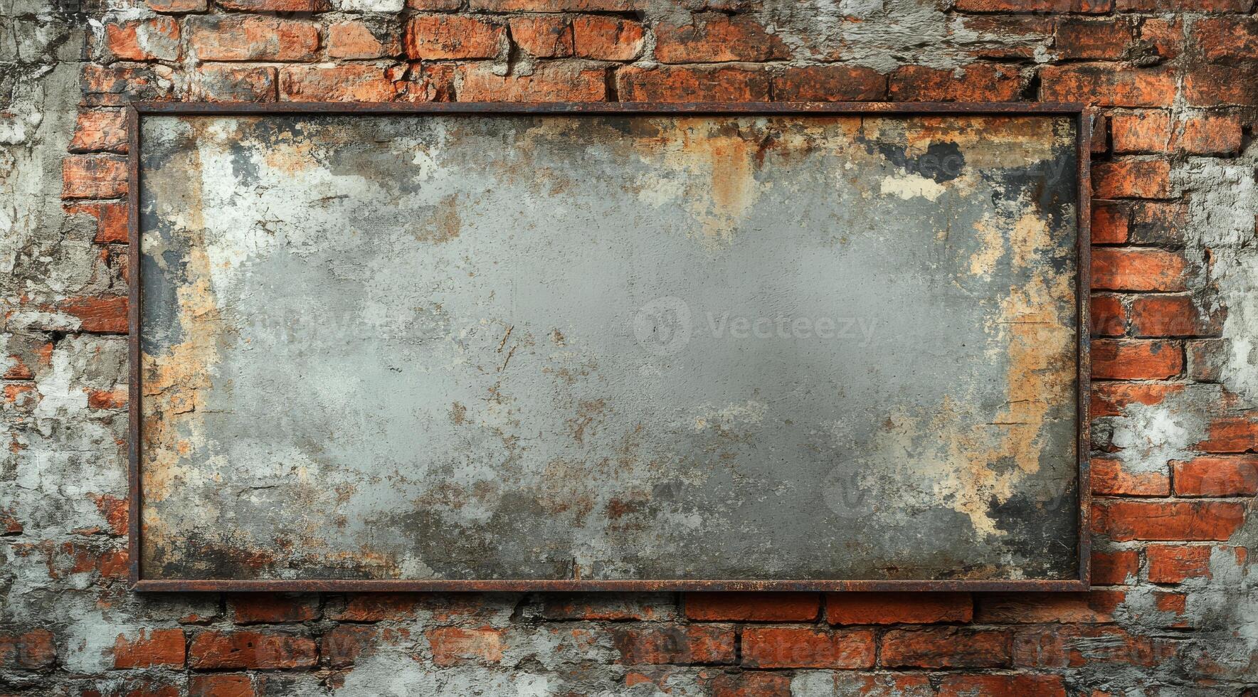 This weathered wall with a rustic frame is an ideal backdrop for artistic expressions and messages, perfect for creative projects and eyecatching displays that captivate and intrigue viewers photo