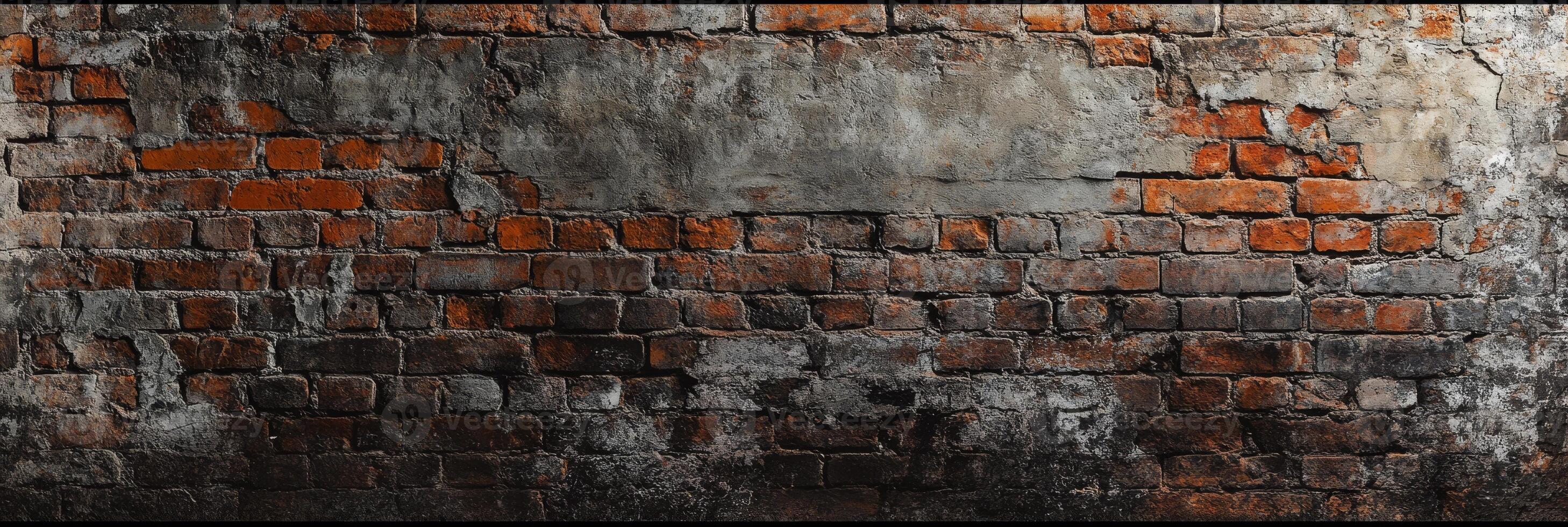 Explore this captivating textured image of a brick wall that showcases rustic elements, offering abundant space for text, ideal for design, marketing, and creative projects that require visual charm photo