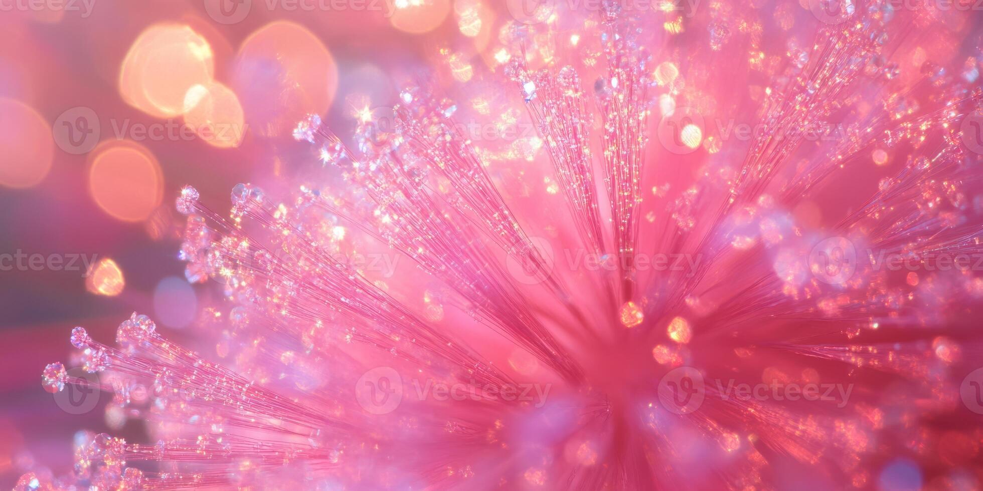 An absolutely stunning closeup view showcasing a pink floral texture illuminated beautifully by soft bokeh lights photo