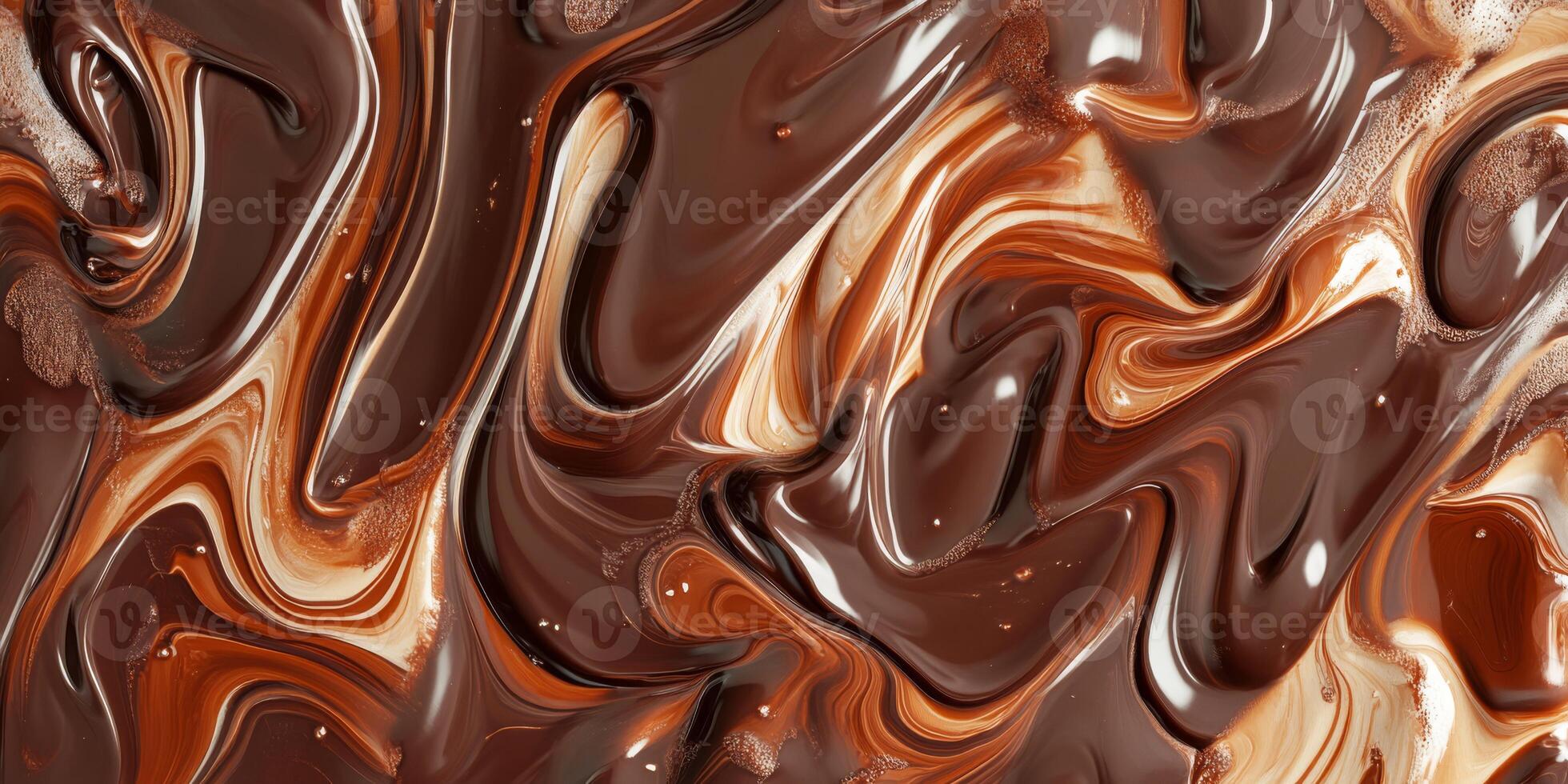 This stunning melted chocolate swirl displays rich brown shades and creamy caramel, making it perfect for culinary backgrounds, desserts, and creative kitchen projects that delight the senses photo