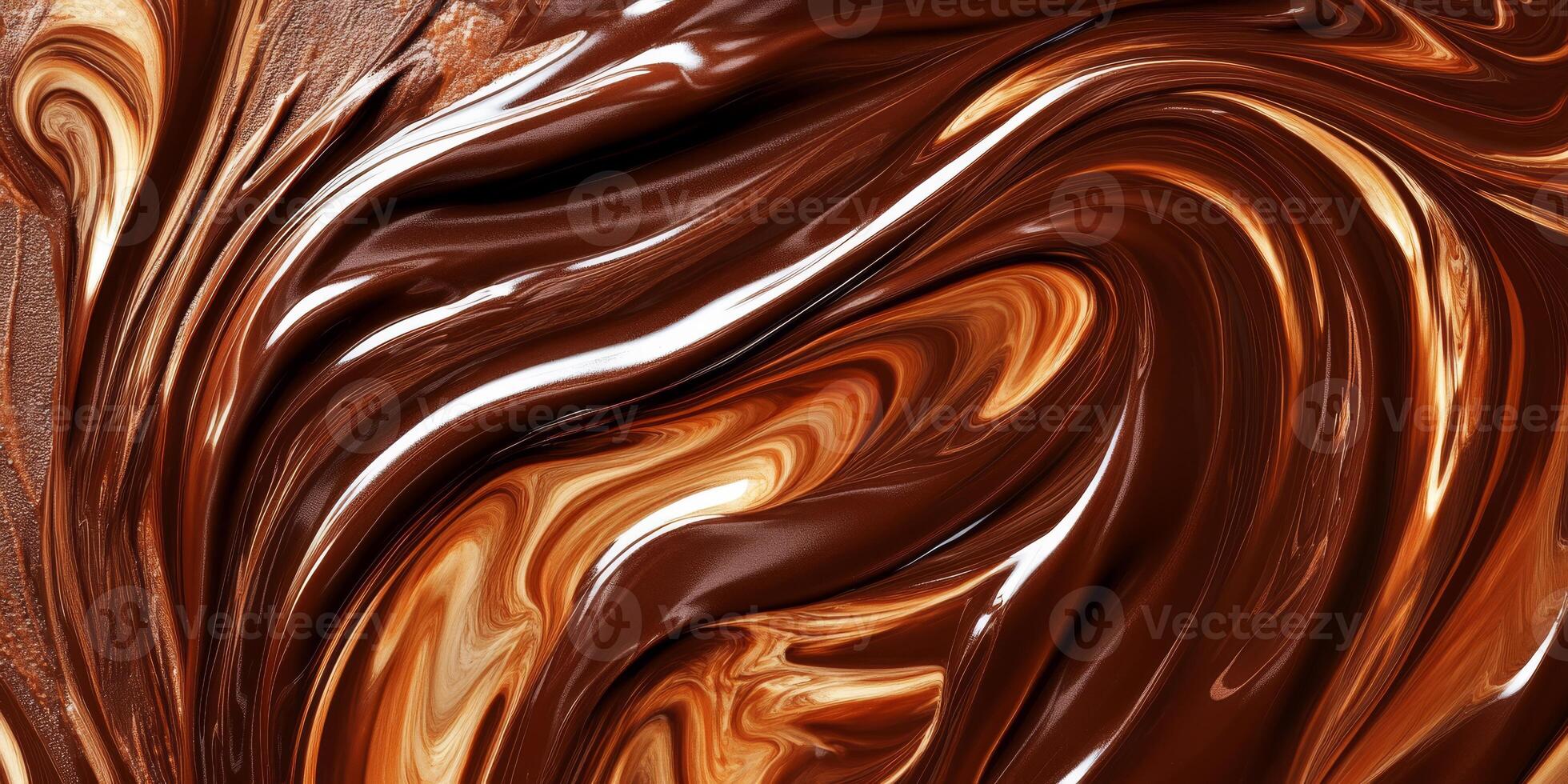 Enjoy the rich, velvety texture of melted chocolate in various brown hues, perfect for enhancing desserts and inspiring gourmet creations that delight the senses and elevate any dish photo