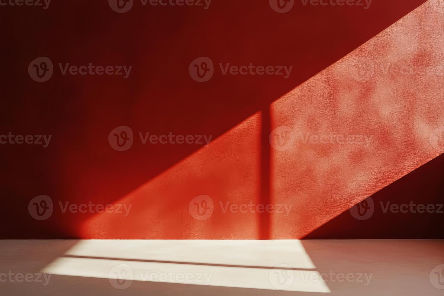 This artwork showcases a stunning light and shadow interplay on a vibrant red surface, creating a warm ambiance photo