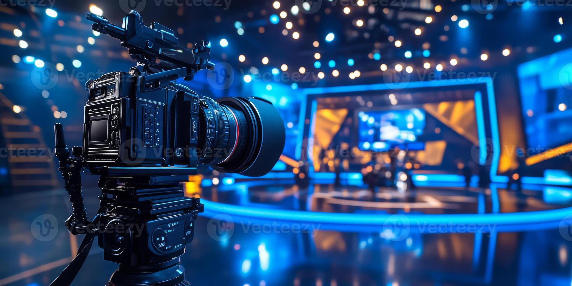 A professional studio uses a highquality camera system to capture vibrant lights and intricate designs, creating an exciting live broadcast that viewers will cherish and remember photo