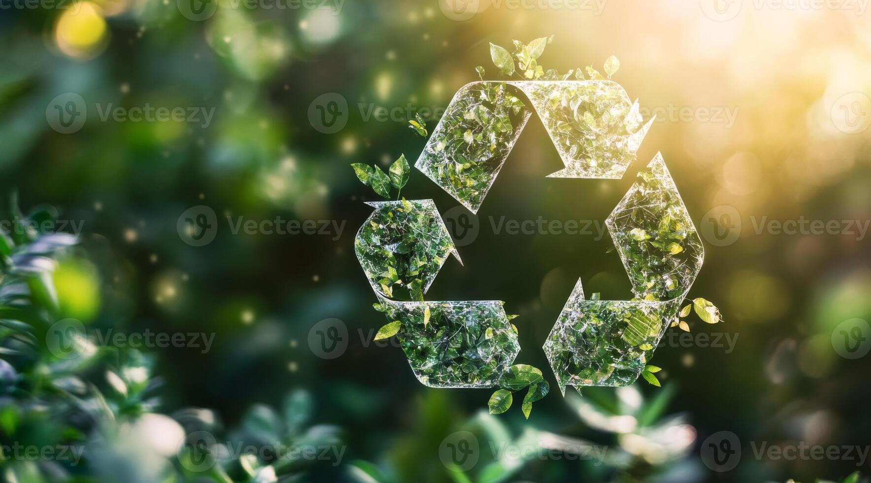 Visual representation of the circular economy concept, highlighting the reuse and recycling of renewable resources for a sustainable environment photo