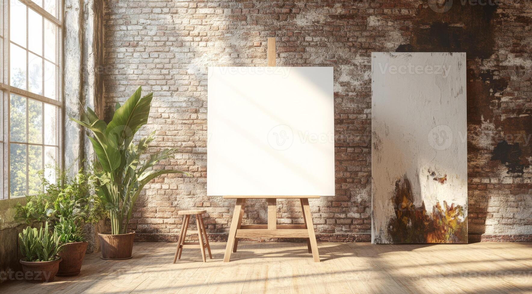 This spacious loft features floortoceiling windows for natural light and immaculate white walls, creating an adaptable space perfect for design presentations and artistic inspiration photo