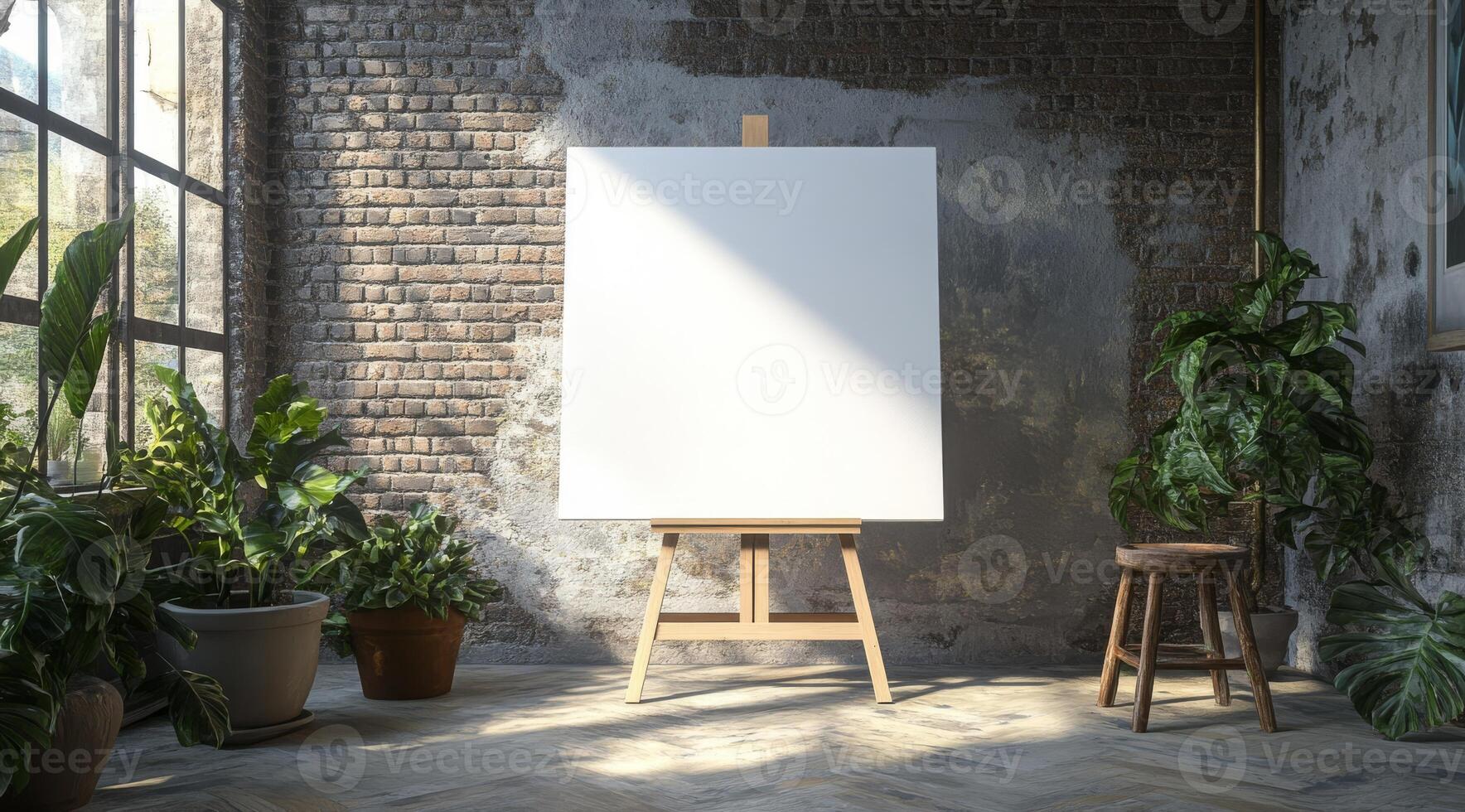 This spacious loft features large windows for plenty of natural light and crisp white walls, creating a versatile canvas ideal for unique designs and inspiring artistic presentations photo