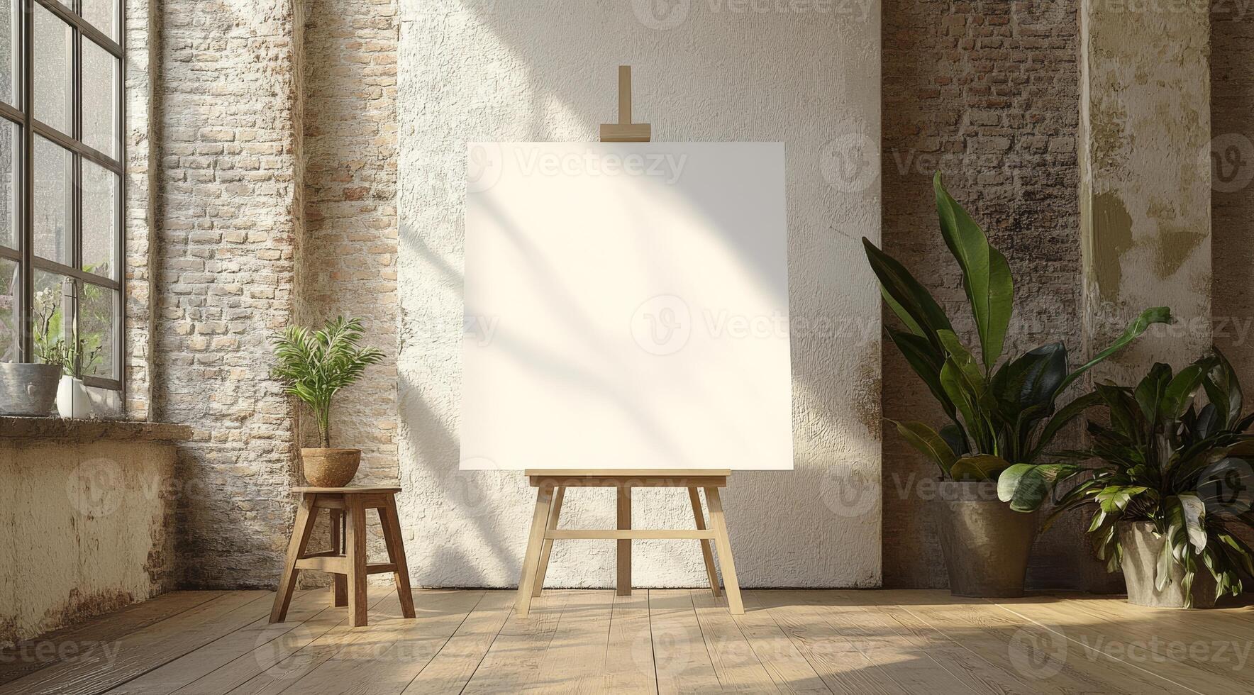 This spacious loft has large windows for abundant natural light, crisp white walls for a fresh backdrop, and serves as a blank canvas, ideal for design presentations and creative projects photo