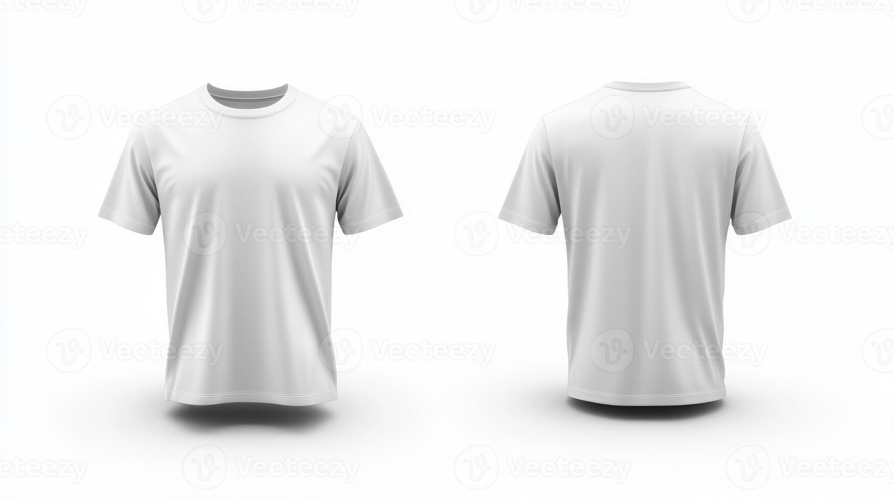 A stylish and oversized white tshirt mockup that showcases both front and back views, making it an ideal choice for branding, marketing, and design presentations in a professional context photo