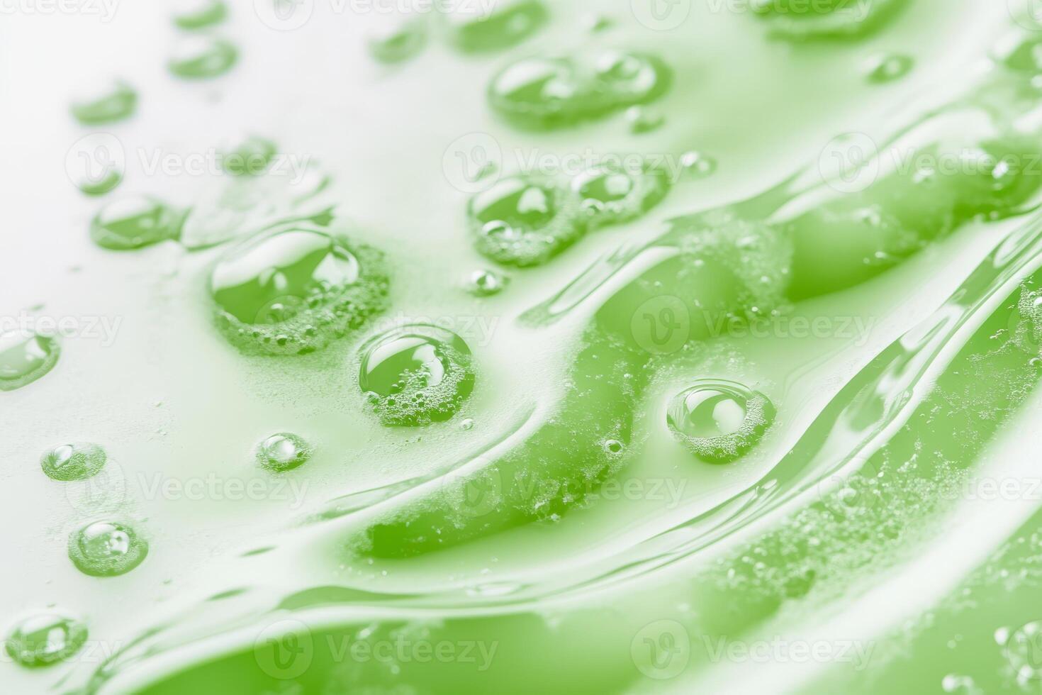 This vibrant green serum, with tiny bubbles, highlights its creamy texture and refreshing qualities, making it an excellent choice for skincare and wellness to enhance beauty and promote health photo