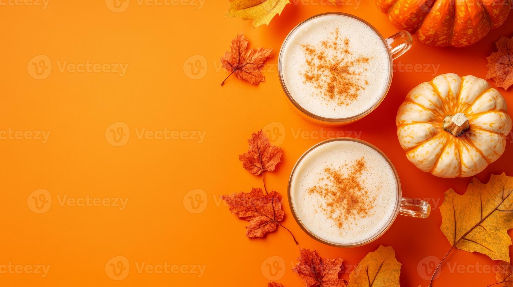 Indulge in a warm and soothing homemade pumpkin latte that is entirely perfect for celebrating the beautiful autumn season and Thanksgiving with your dear loved ones and friends all around photo