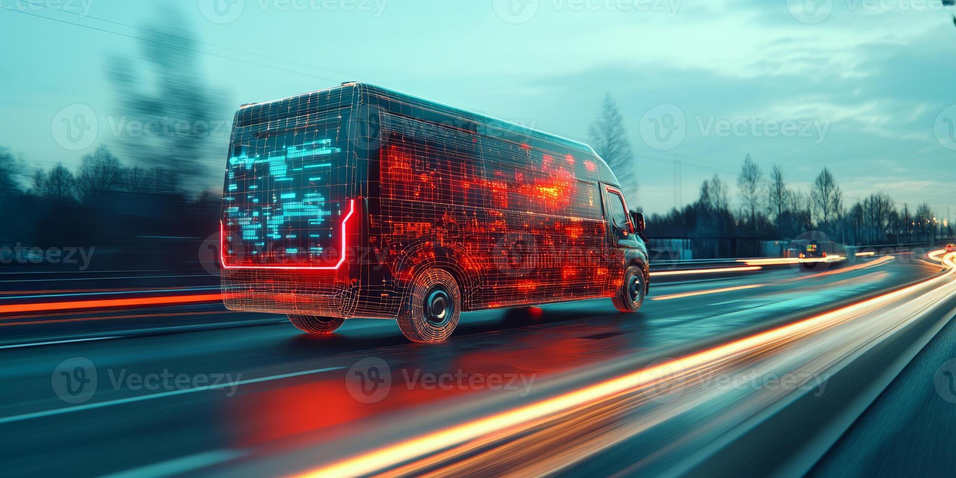 Explore innovative selfdriving delivery vans operating in urban areas, featuring realtime GPS tracking via a userfriendly app for efficient and timely package delivery services for all photo