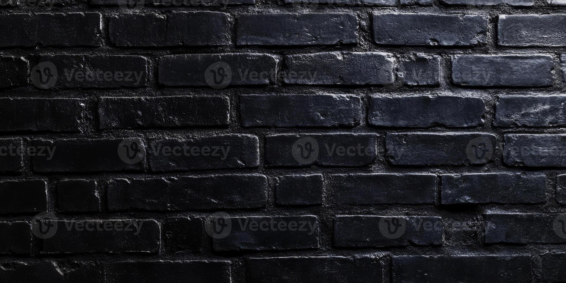 This image presents a closeup of a textured black brick wall, highlighting the monochrome beauty and intricate architectural patterns displayed in a chic minimalist style that captivates the eyes photo