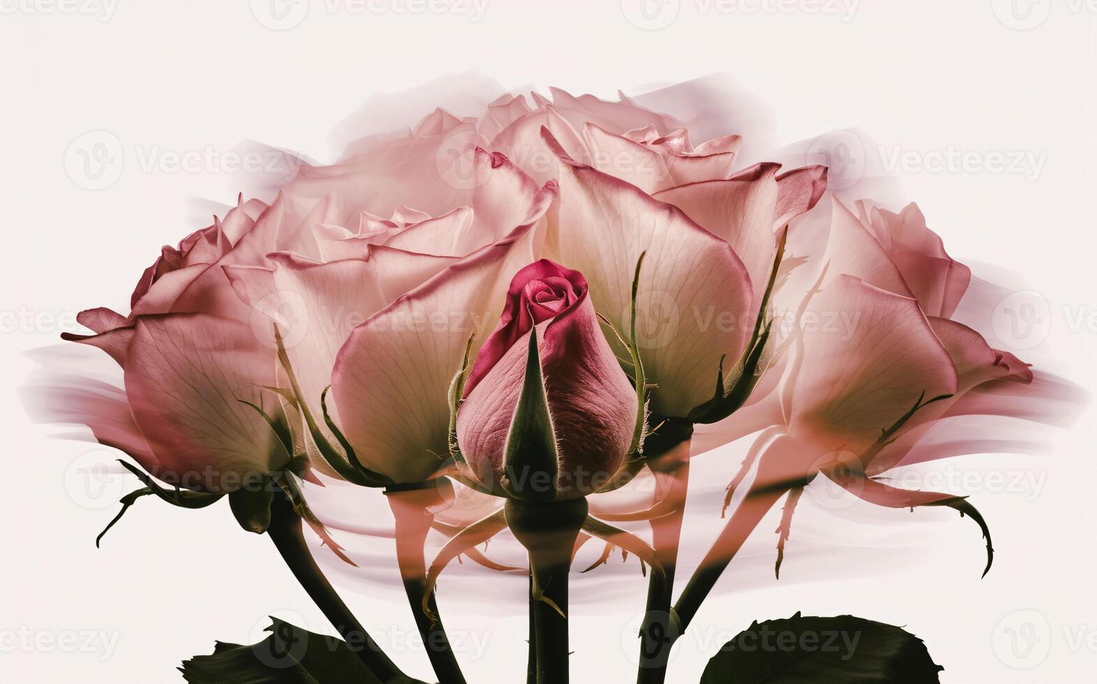 Time-Lapse Blooming Rose with Motion Blur for a Dynamic Valentine Background photo
