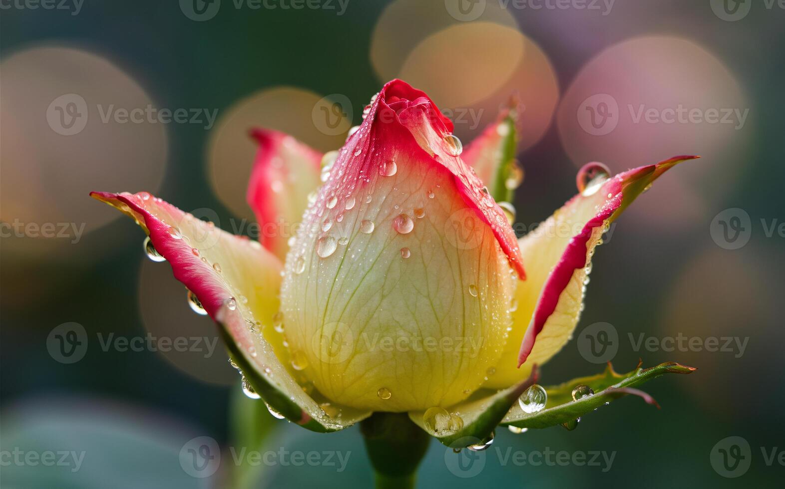 Dew-Kissed Rosebud for a Romantic Valentine Background photo