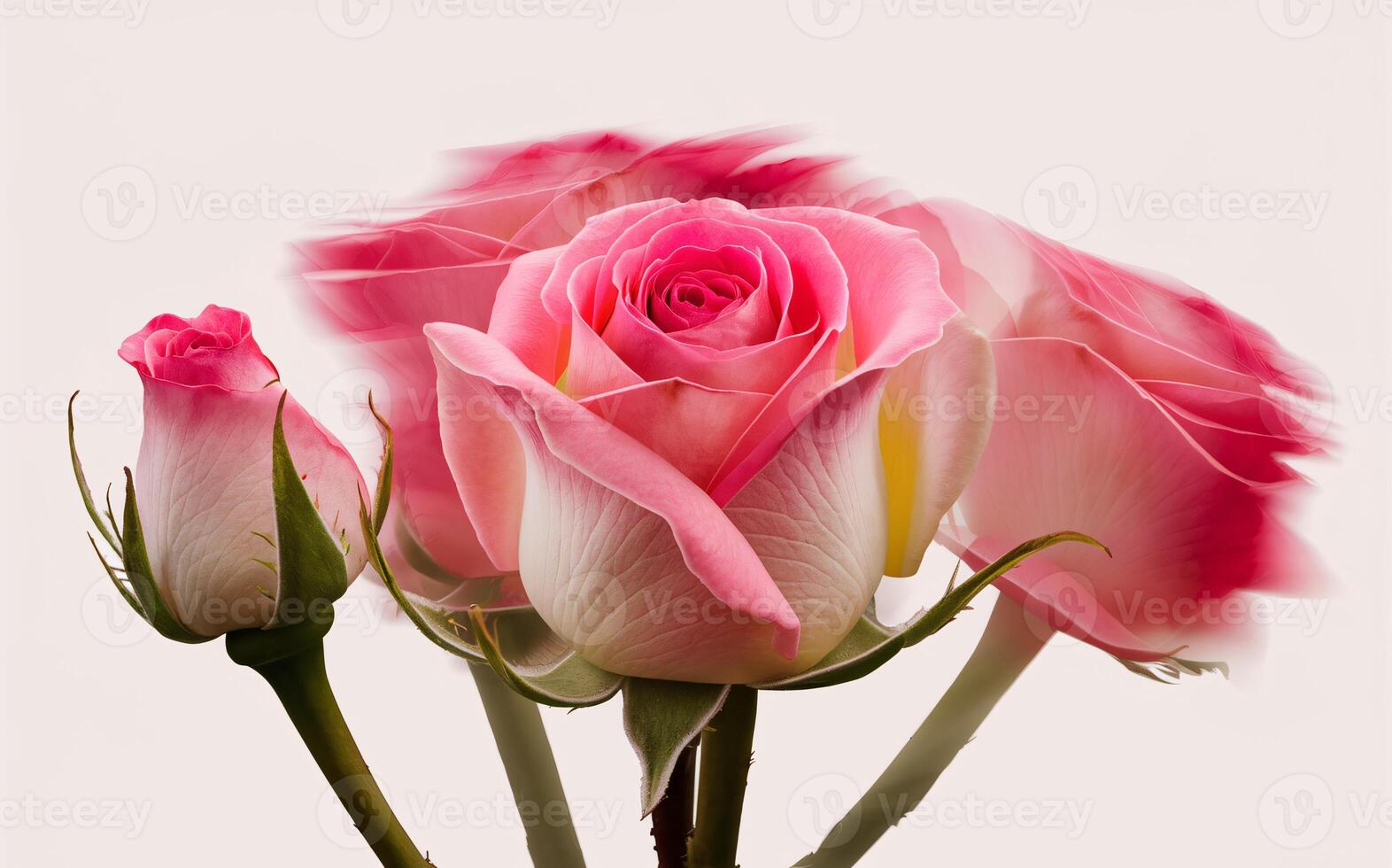 Time-Lapse Blooming Rose with Motion Blur for a Dynamic Valentine Background photo
