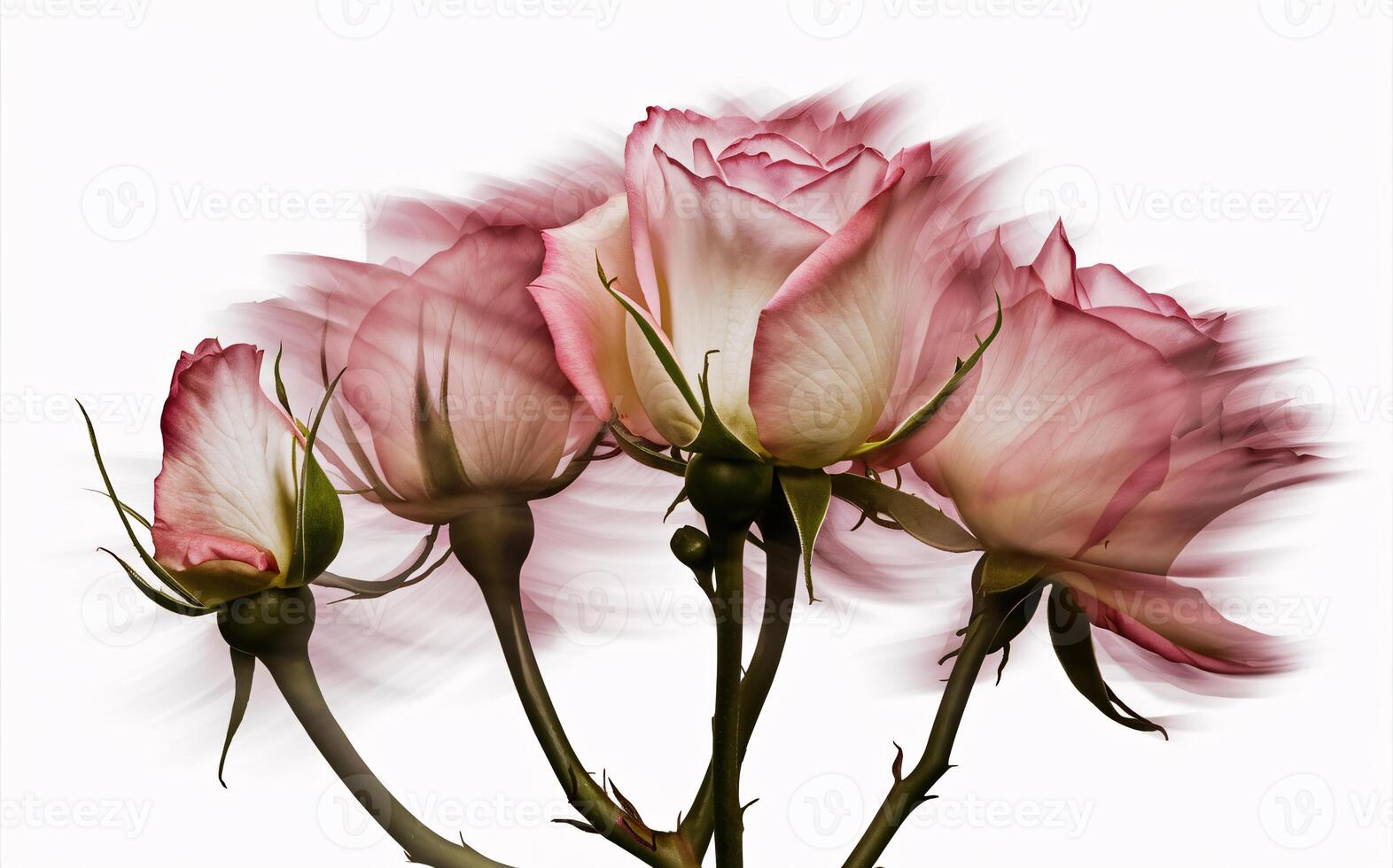 Time-Lapse Blooming Rose with Motion Blur for a Dynamic Valentine Background photo