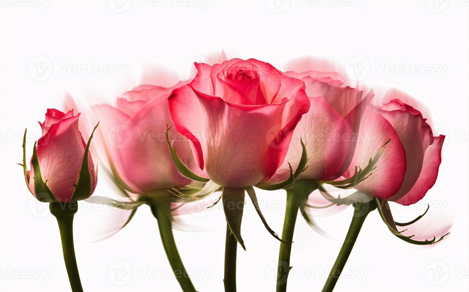 Time-Lapse Blooming Rose with Motion Blur for a Dynamic Valentine Background photo
