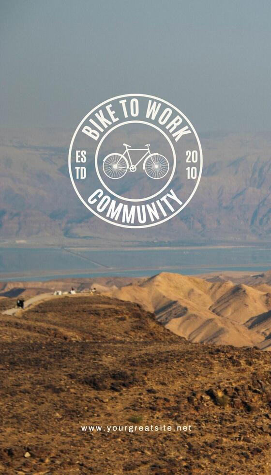 bike to work vertical business card design ideas template