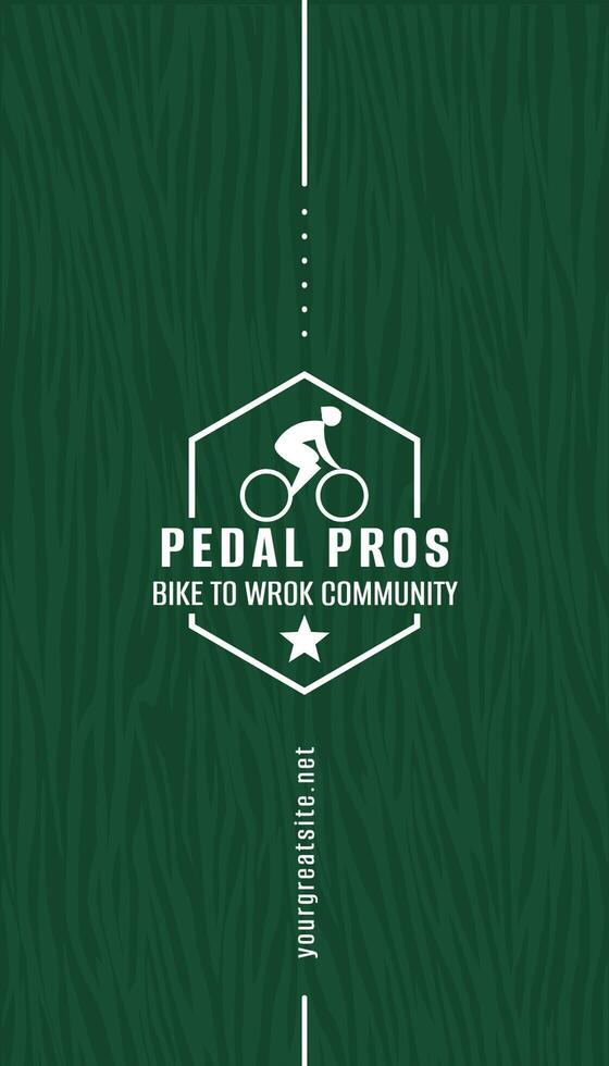 Bike to Work Community Business Card (Vertical) template