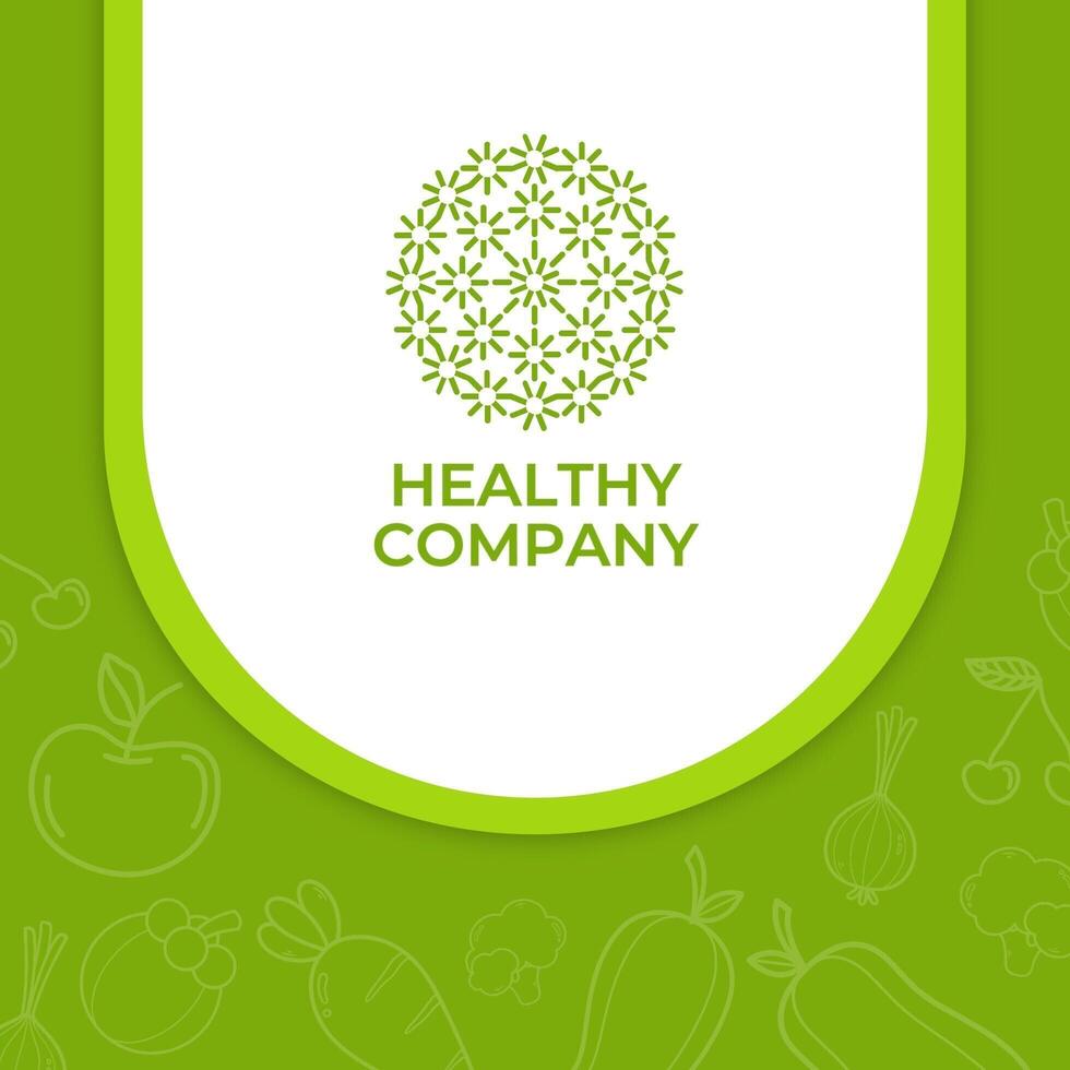 Green Nutritionist Businees Card Square template