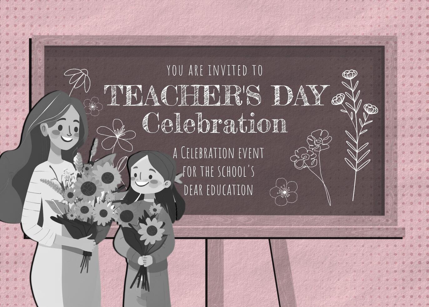 Teacher's Day Invitation Card Template