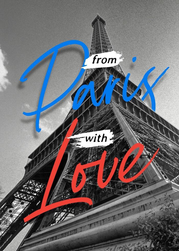 From Paris with Love Greeting Card Template