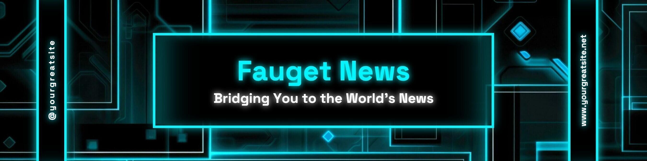 blue neon futuristic news linekdin banner template