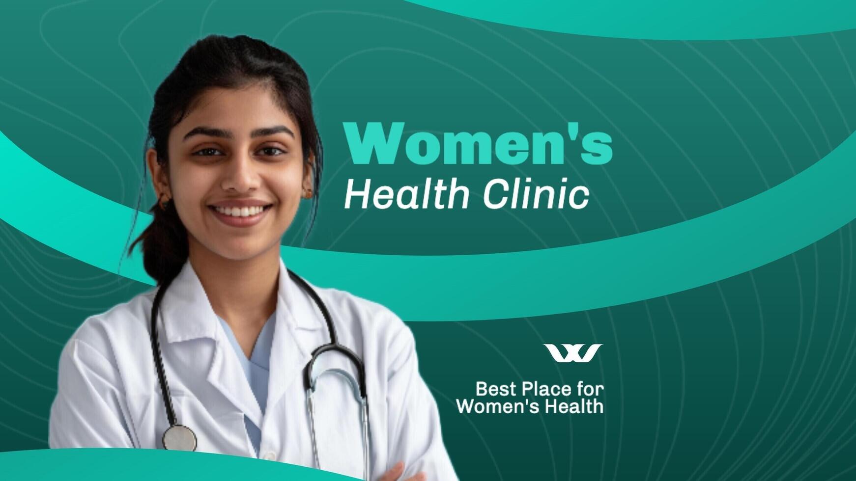 Woman Health Clinic Center Mobile Facebook Cover Template