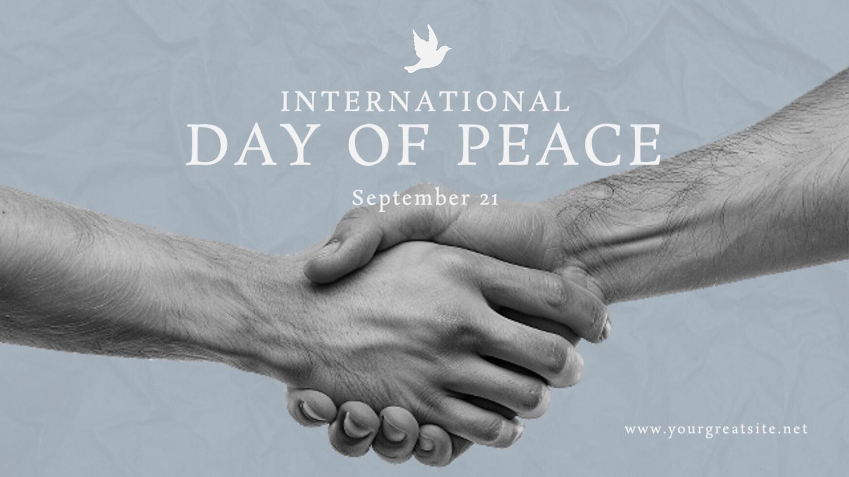 international day of peace facebook cover mobile social media template
