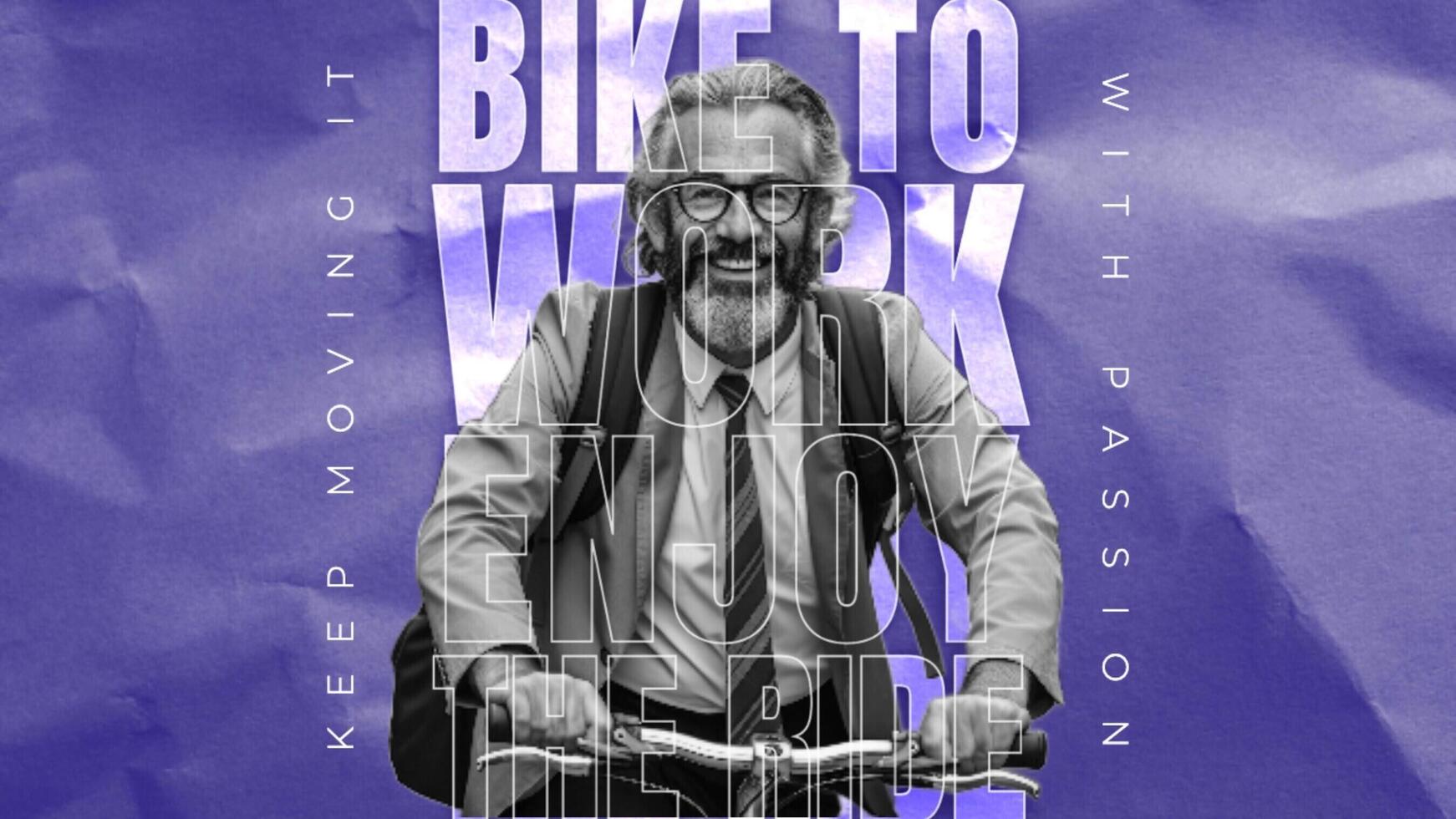 Bike to Work Enjoy The Ride Template for Mobile Facebook Cover