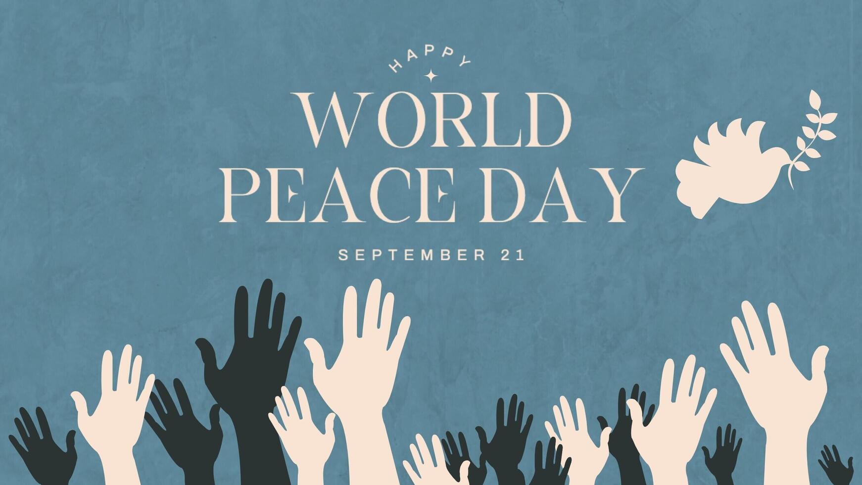 social media facebook cover for peace day template